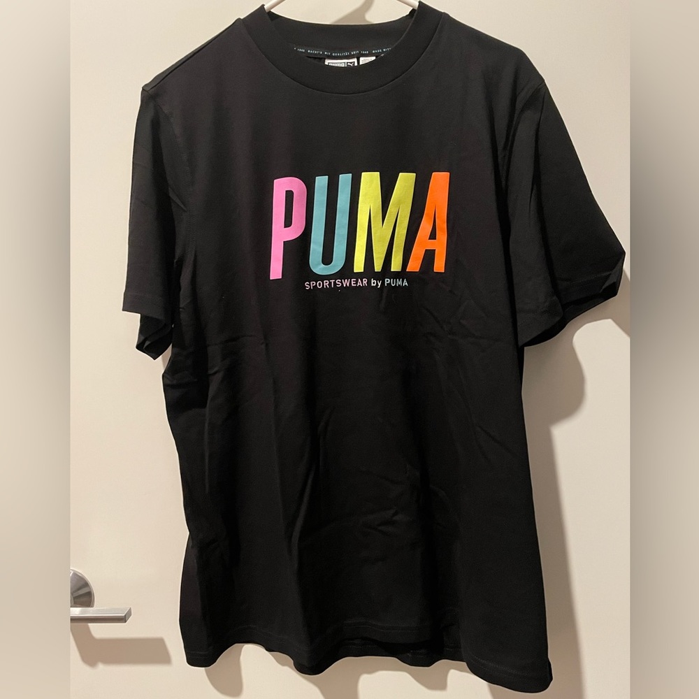 Puma Black Large T-Shirt, new never worn tag on